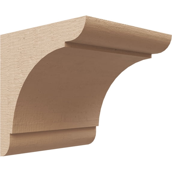 5"W x 5"D x 5"H Wide Olympic Rough Cedar Woodgrain TimberThane Corbel, Primed Tan