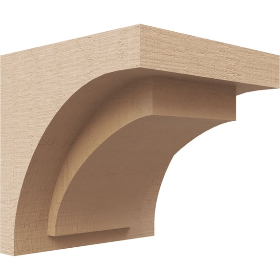 5"W x 5"D x 5"H Wide Rivera Rough Cedar Woodgrain TimberThane Corbel, Primed Tan