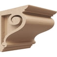 thumbnail image 1 of 5"W x 5"D x 5"H Wide Scroll Rough Cedar Woodgrain TimberThane Corbel, Primed Tan, 1 of 6