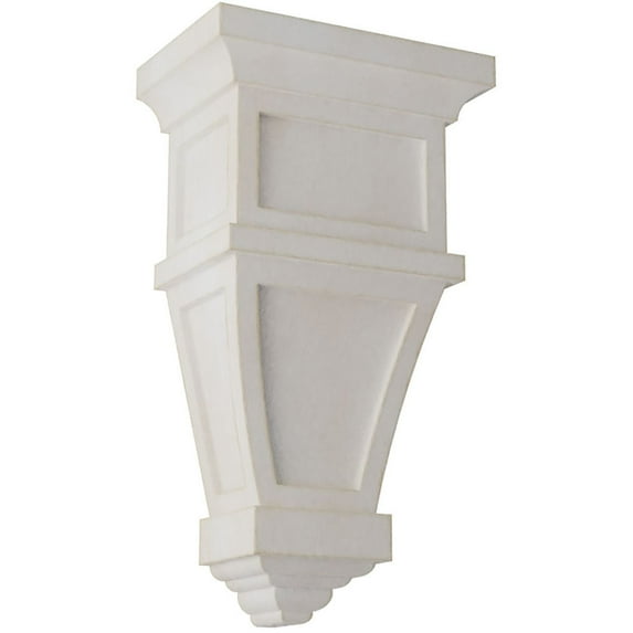 Ekena Millwork 5"W x 5"D x 9"H Arts and Crafts Wood Vintage Decor Corbel, Chalk Dust White