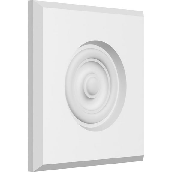 Ekena Millwork 5"W x 5"H x 1"P Standard Sedgwick Bullseye Rosette with Beveled Edge (2-Pack)