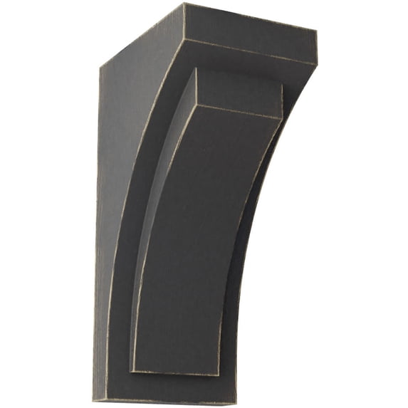 Ekena Millwork 5"W x 6 3/4"D x 12"H Large Felix Wood Vintage Decor Corbel, Black
