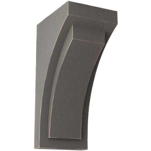 Ekena Millwork 5"W x 6 3/4"D x 12"H Large Felix Wood Vintage Decor Corbel, Reclaimed Grey