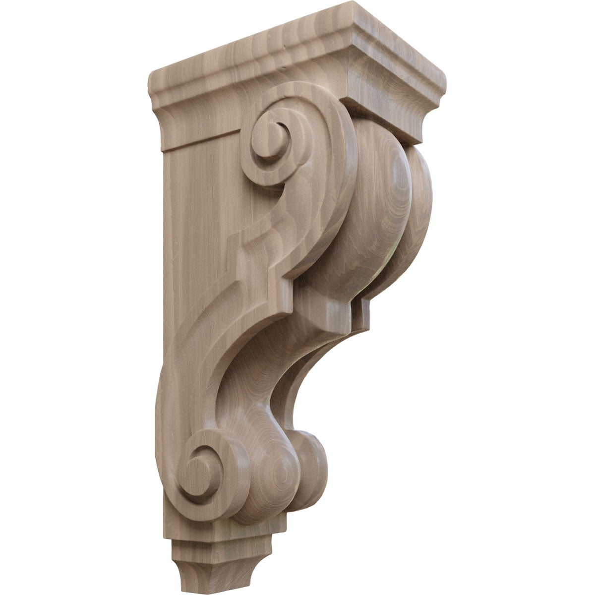 Ekena Millwork 3-3/4 X 3-3/4 X 35-1/2 Inch Traditional Cabinet Column – Hand-Carved Alder Wood, Ready For Paint Or Stain