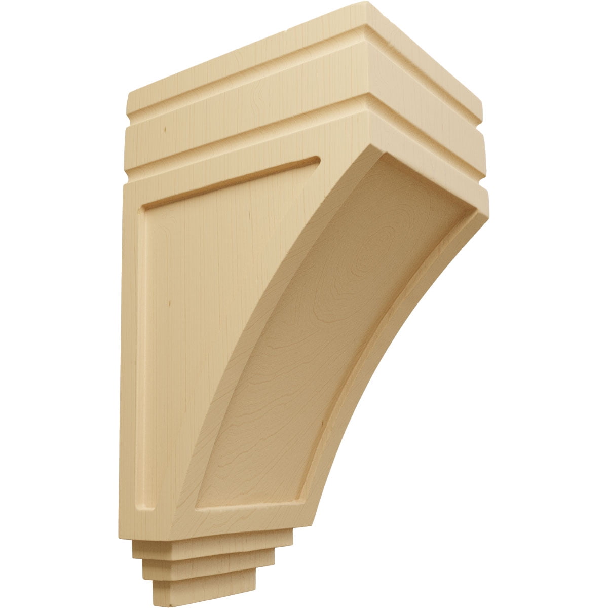 Medium Alder Wood Corbel with Unfinished Paintable Surface