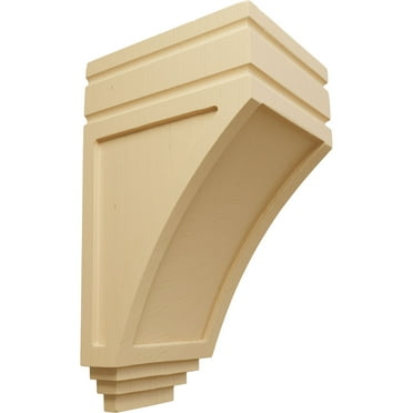 Ekena Millwork 5"W x 6"D x 10 1/2"H Medium San Juan Wood Corbel, Alder