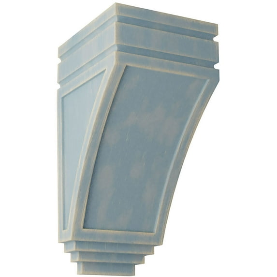 Ekena Millwork 5"W x 6"D x 10 1/2"H Medium San Juan Wood Vintage Decor Corbel, Driftwood Blue