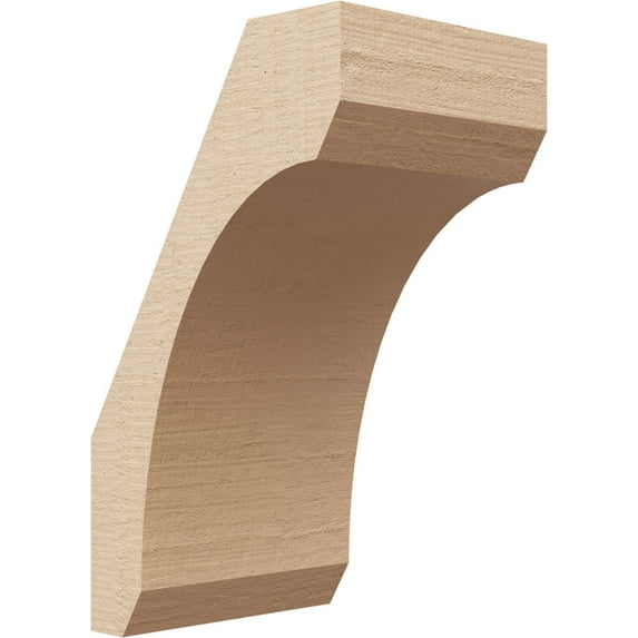 Ekena Millwork 5"W x 6"D x 10"H Legacy Rough Cedar Woodgrain TimberThane Knee Brace, Primed