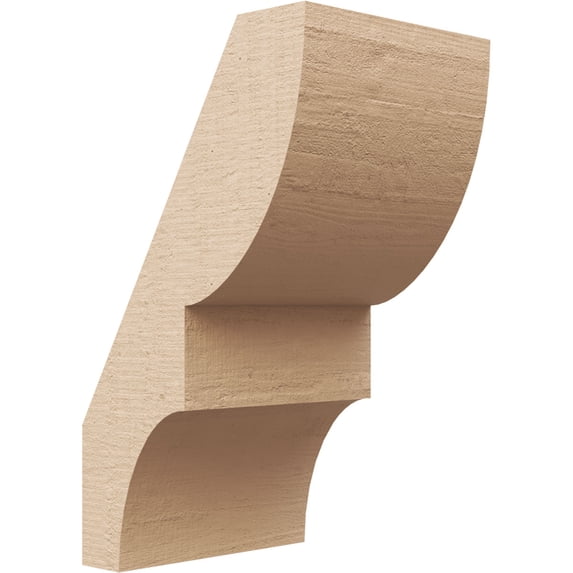 Ekena Millwork 5"W x 6"D x 10"H Ridgewood Rough Cedar Woodgrain TimberThane Knee Brace, Primed