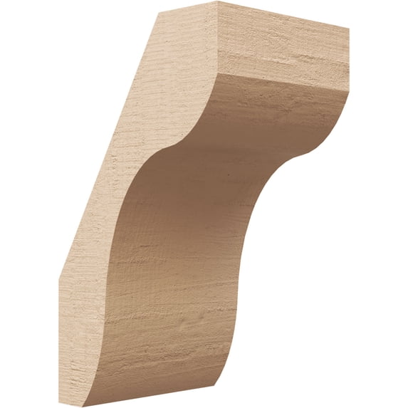 Ekena Millwork 5"W x 6"D x 10"H Stanfield Rough Cedar Woodgrain TimberThane Knee Brace, Primed