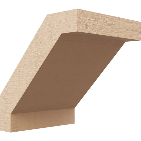Ekena Millwork 5"W x 6"D x 6"H Burlington Rough Cedar Woodgrain TimberThane Knee Brace, Primed