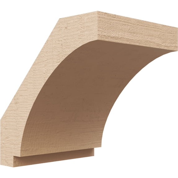 Ekena Millwork 5"W x 6"D x 6"H Imperial Rough Cedar Woodgrain TimberThane Knee Brace, Primed