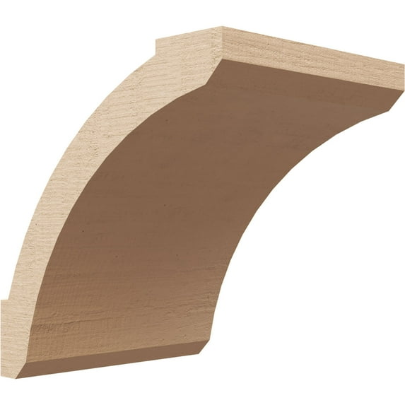 Ekena Millwork 5"W x 6"D x 6"H Lafayette Rough Cedar Woodgrain TimberThane Knee Brace, Primed