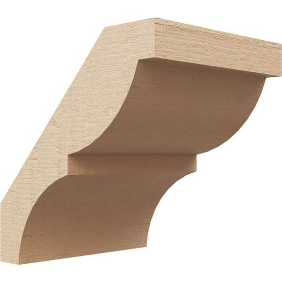 Ekena Millwork 5"W x 6"D x 6"H Valencia Rough Cedar Woodgrain TimberThane Knee Brace, Primed