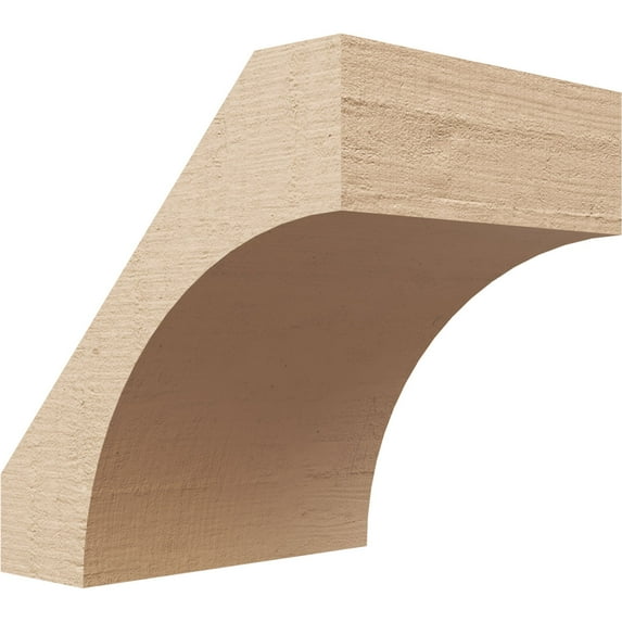 Ekena Millwork 5"W x 6"D x 6"H Westlake Rough Cedar Woodgrain TimberThane Knee Brace, Primed