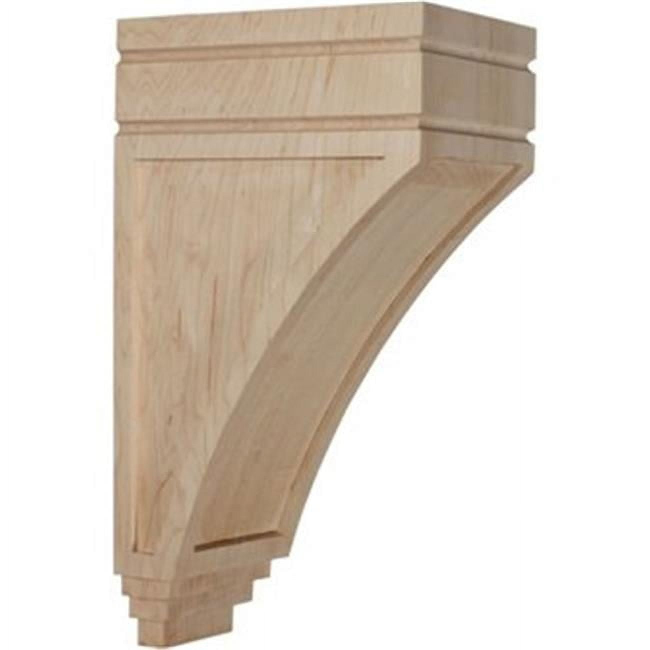 Large Alder Wood Corbel with Carved Details, 5"W x 7.75"D x 14"H
