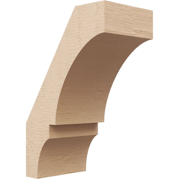 Ekena Millwork 5"W x 8"D x 12"H Balboa Rough Cedar Woodgrain TimberThane Knee Brace, Primed