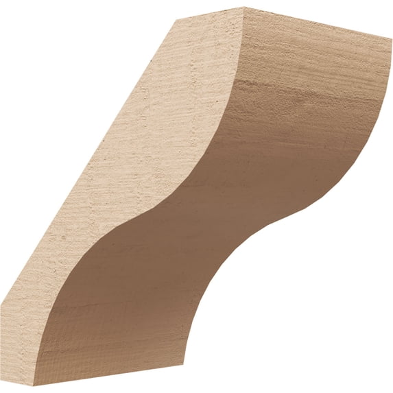 Ekena Millwork 5"W x 8"D x 8"H Geneva Rough Cedar Woodgrain TimberThane Knee Brace, Primed