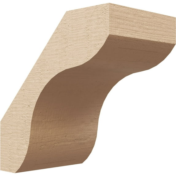 Ekena Millwork 5"W x 8"D x 8"H Stanfield Rough Cedar Woodgrain TimberThane Knee Brace, Primed