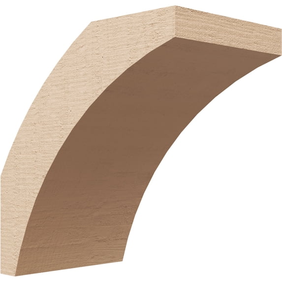 Ekena Millwork 5"W x 8"D x 8"H Thorton Rough Cedar Woodgrain TimberThane Knee Brace, Primed