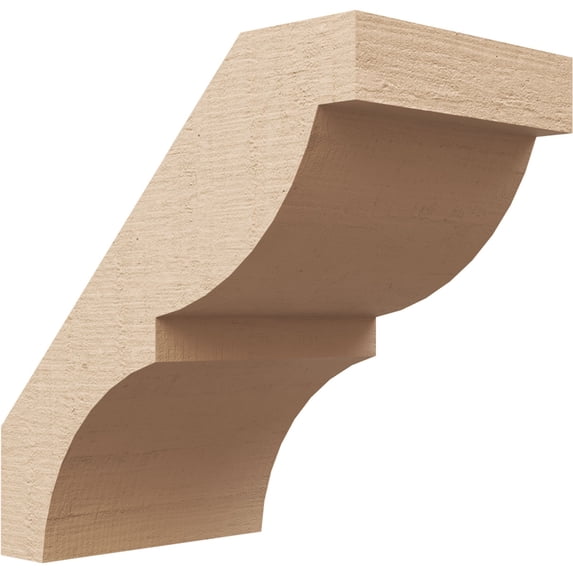 Ekena Millwork 5"W x 8"D x 8"H Valencia Rough Cedar Woodgrain TimberThane Knee Brace, Primed