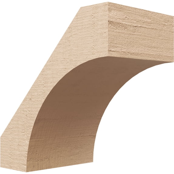 Ekena Millwork 5"W x 8"D x 8"H Westlake Rough Cedar Woodgrain TimberThane Knee Brace, Primed