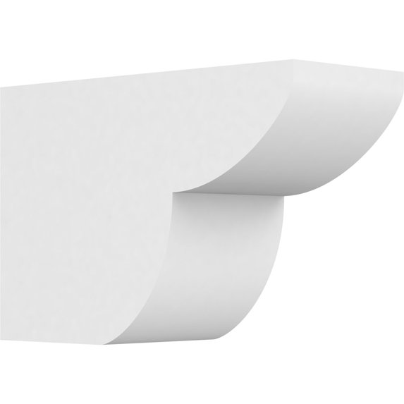 Ekena Millwork 5"W x 8"H X 12"L Standard Crestline Architectural Grade PVC Rafter Tail