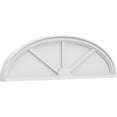 thumbnail image 1 of Ekena Millwork 50"W x 13-1/2"H x 2"P Elliptical 3 Spoke Architectural Grade PVC Pediment, 1 of 7
