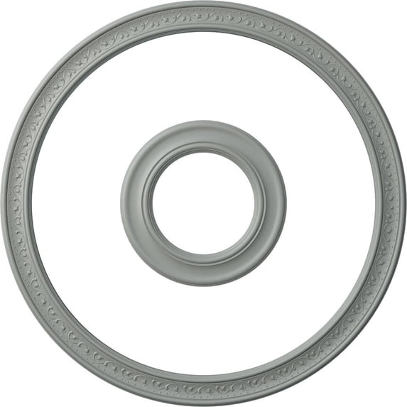 Ekena Millwork 51"OD x 43"ID Ceiling Ring with 20 7/8"OD Ceiling Medallion Holmdel Light Accent Kit
