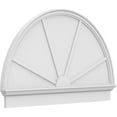 thumbnail image 1 of Ekena Millwork 52"W x 32-3/4"H x 2-3/4"P Half Round 4 Spoke Architectural Grade PVC Combination Pediment, 1 of 7