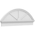 thumbnail image 1 of Ekena Millwork 54"W x 20-3/8"H x 2-3/4"P Segment Arch 3 Spoke Architectural Grade PVC Combination Pediment, 1 of 7