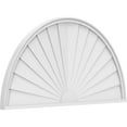 thumbnail image 1 of Ekena Millwork 54"W x 27"H x 2"P Half Round Sunburst Architectural Grade PVC Pediment, 1 of 7