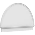 thumbnail image 1 of Ekena Millwork 54"W x 33-3/4"H x 2-3/4"P Half Round Smooth Architectural Grade PVC Combination Pediment, 1 of 7