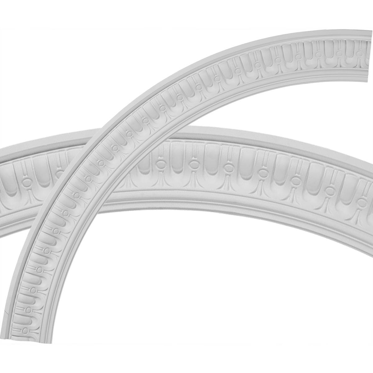 White Sequential Ceiling Ring 55" Diameter Decorative Trim