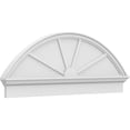 thumbnail image 1 of Ekena Millwork 56"W x 20-7/8"H x 2-3/4"P Segment Arch 4 Spoke Architectural Grade PVC Combination Pediment, 1 of 7