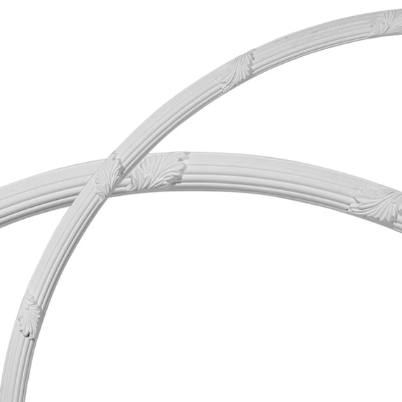 Ekena Millwork 57 1/4"OD x 53 3/4"ID x 1 3/4"W x 1 1/4"P Seville Bead & Barrel Ceiling Ring (1/4 of complete circle)