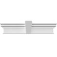 thumbnail image 1 of Ekena Millwork 57" Bottom Width x 65 1/2" Top Width x 12"H x 1 1/4"P Craftsman Crosshead w/ Deco Keystone, 1 of 24