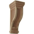 thumbnail image 1 of Ekena Millwork 6 1/2"W x 6 1/2"D x 14"H Traditional Recessed Wood Vintage Decor Corbel, Weathered Brown, 1 of 6