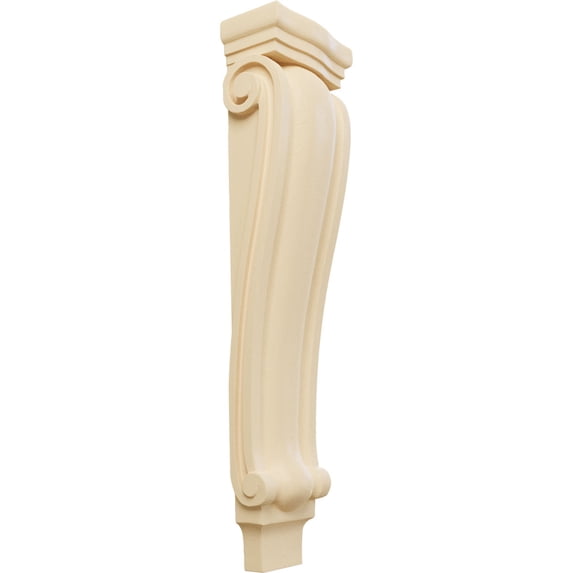 Ekena Millwork 6 3/4"W x 4 1/4"D x 27 1/2"H Extra Large Traditional Pilaster Corbel, Maple