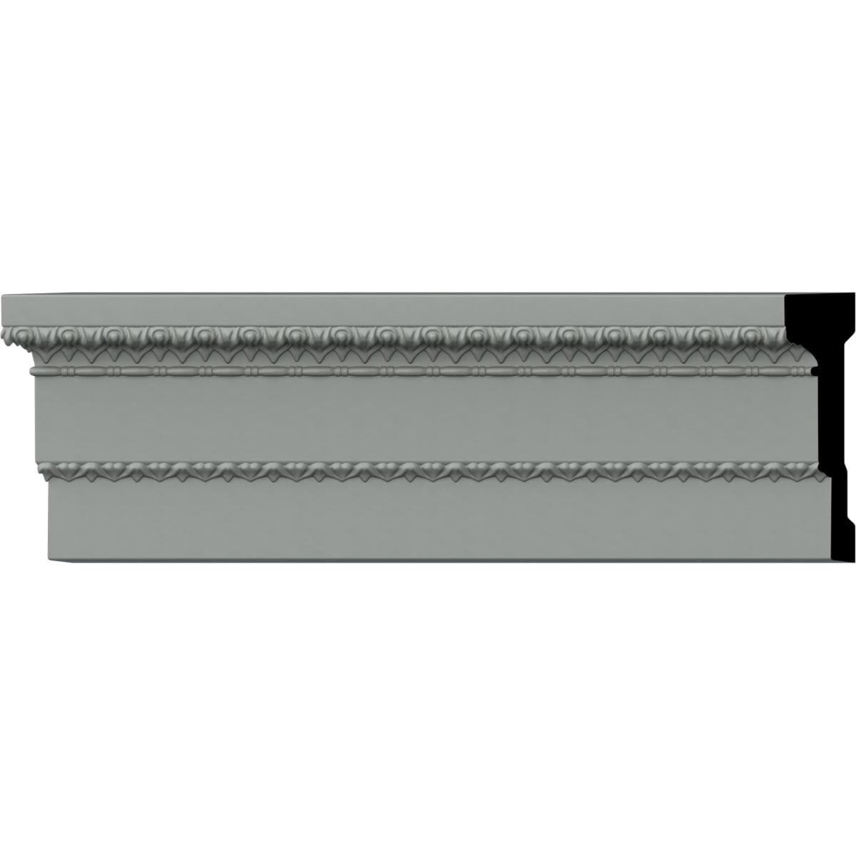 Gray Polyurethane Acanthus Leaf Chair Rail Molding 94.5"