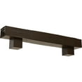 thumbnail image 1 of Ekena Millwork 6"H x 10"D x 48"W Knotty Pine Faux Wood Fireplace Mantel Kit w/ Alamo Corbels, Burnished Mahogany, 1 of 10