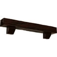 thumbnail image 1 of Ekena Millwork 6"H x 10"D x 48"W Riverwood Faux Wood Fireplace Mantel Kit with Ashford Corbels, Natural Pecan, 1 of 10