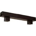 thumbnail image 1 of Ekena Millwork 6"H x 10"D x 48"W Rough Cedar Faux Wood Fireplace Mantel Kit w/ Alamo Corbels, Premium Cherry, 1 of 10
