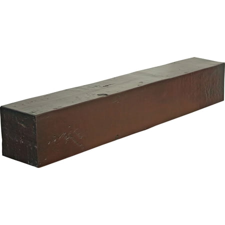 Ekena Millwork 6"H x 10"D x 60"W Knotty Pine Faux Wood Fireplace Mantel, Premium Cherry