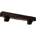 thumbnail image 1 of Ekena Millwork 6"H x 10"D x 72"W Hand Hewn Faux Wood Fireplace Mantel Kit with Ashford Corbels, Premium Cherry, 1 of 10