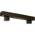thumbnail image 1 of Ekena Millwork 6"H x 10"D x 72"W Pecky Cypress Faux Wood Fireplace Mantel Kit w/ Alamo Corbels, Burnished Mahogany, 1 of 10