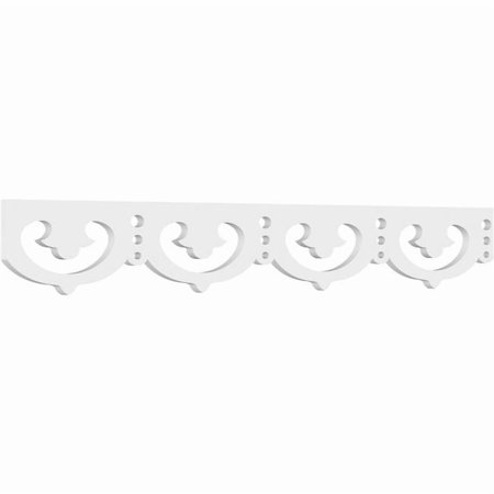 Ekena Millwork 6"H x 5/8"P x 48"L Carmella Architectural Grade PVC Running Trim