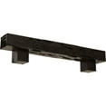 thumbnail image 1 of Ekena Millwork 6"H x 6"D x 48"W Pecky Cypress Faux Wood Fireplace Mantel Kit w/ Alamo Corbels, Premium Walnut, 1 of 10