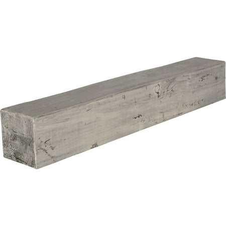 Ekena Millwork 6"H x 6"D x 84"W Knotty Pine Faux Wood Fireplace Mantel, Burnished Pine