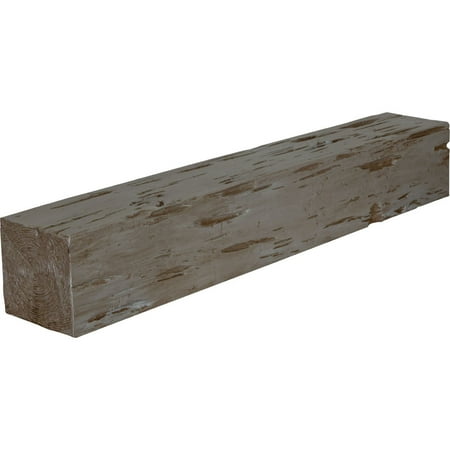 Ekena Millwork 6"H x 8"D x 36"W Pecky Cypress Faux Wood Fireplace Mantel, Natural Honey Dew